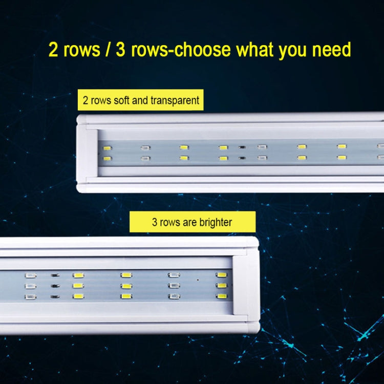 Lampada con staffa acquatica LED per acquario in vetro per acquario a doppia fila XY-40, spina americana, XY-40 Double Rows