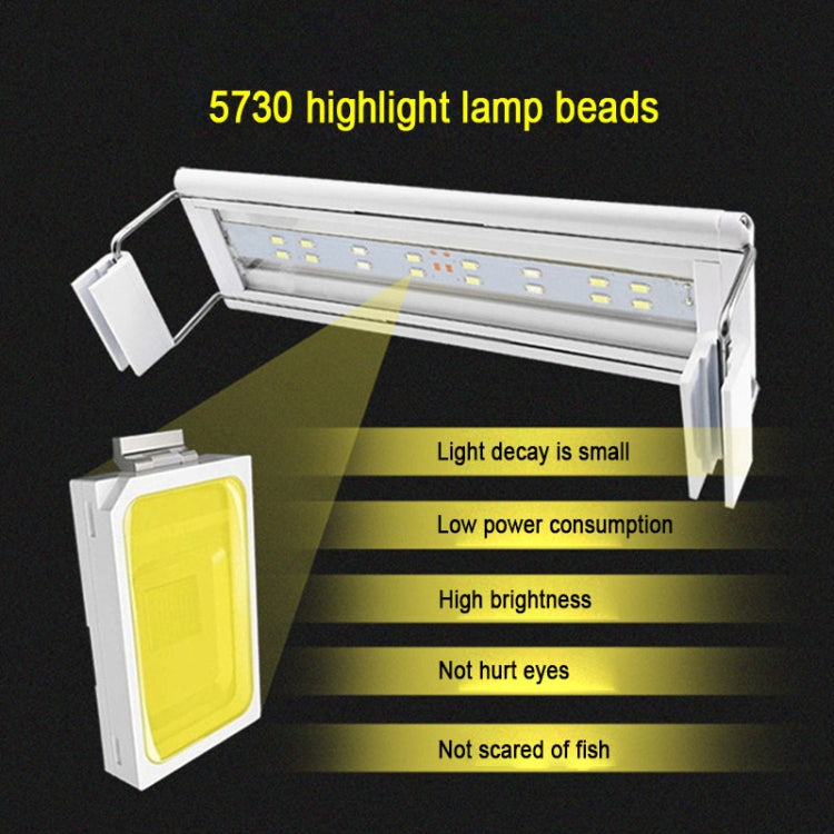 Lampada con staffa acquatica LED per acquario in vetro per acquario a doppia fila XY-40, spina americana, XY-40 Double Rows