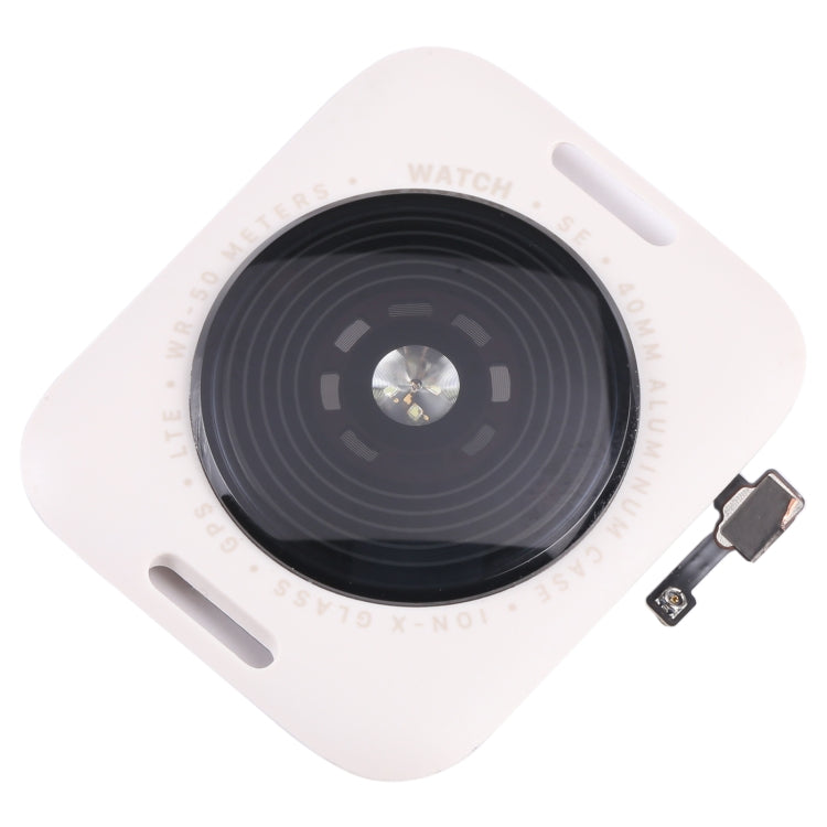 Cover posteriore in vetro con bobina di ricarica wireless per Apple Watch Series SE 2022 40mm GPS Edition (colore Starlight), For Watch Series SE 2022 40mm GPS