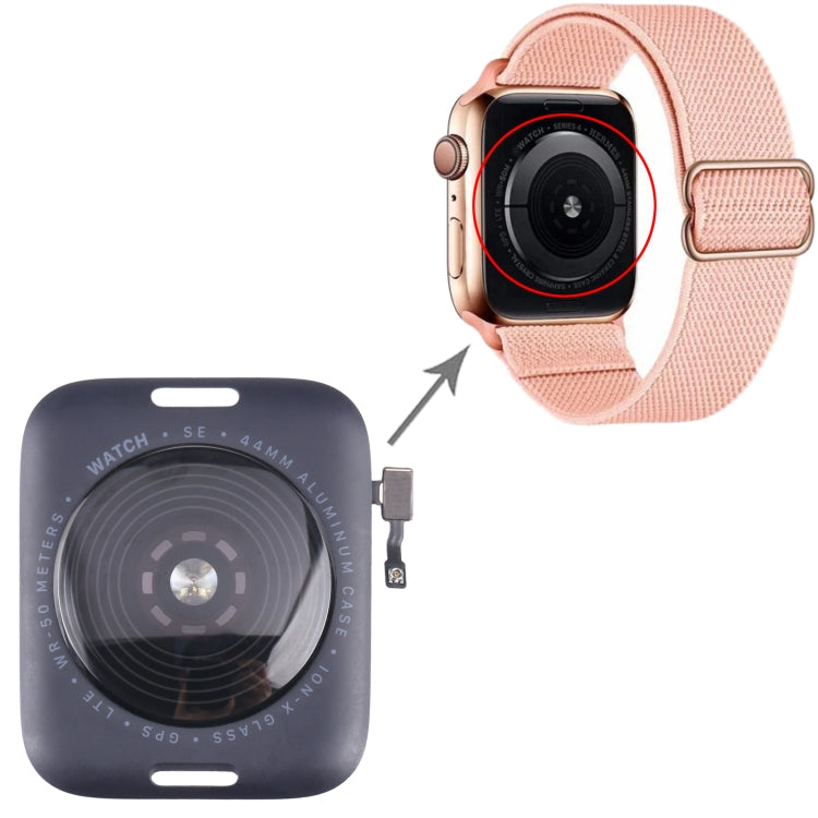 Cover posteriore in vetro con bobina di ricarica wireless per Apple Watch Series SE 2022 44mm LTE Edition, For Watch Series SE 2022 44mm LTE