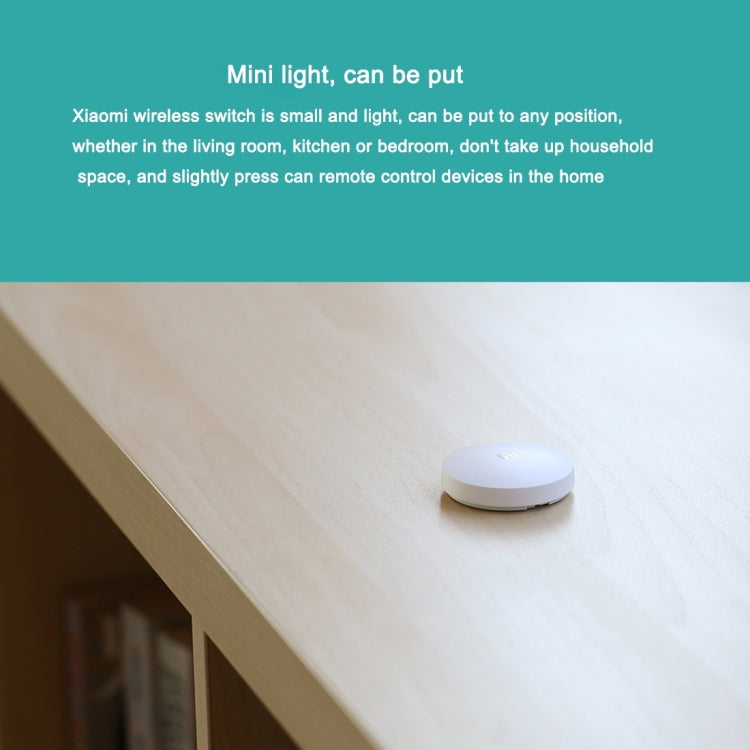 Original Xiaomi Mijia Smart Mini Wireless Switch for Xiaomi Smart Home Suite Devices, Using Xiaomi Multifunctional Gateway (CA1001)