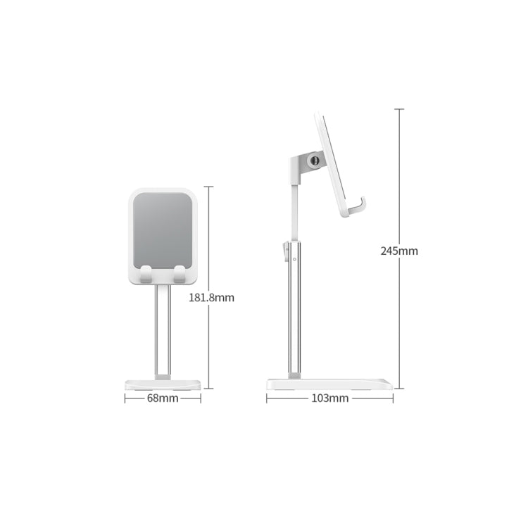 ROCK RPH0944 Supporto per tablet da tavolo con supporto in ABS con rotazione regolabile di 90 gradi, Liftable Version
