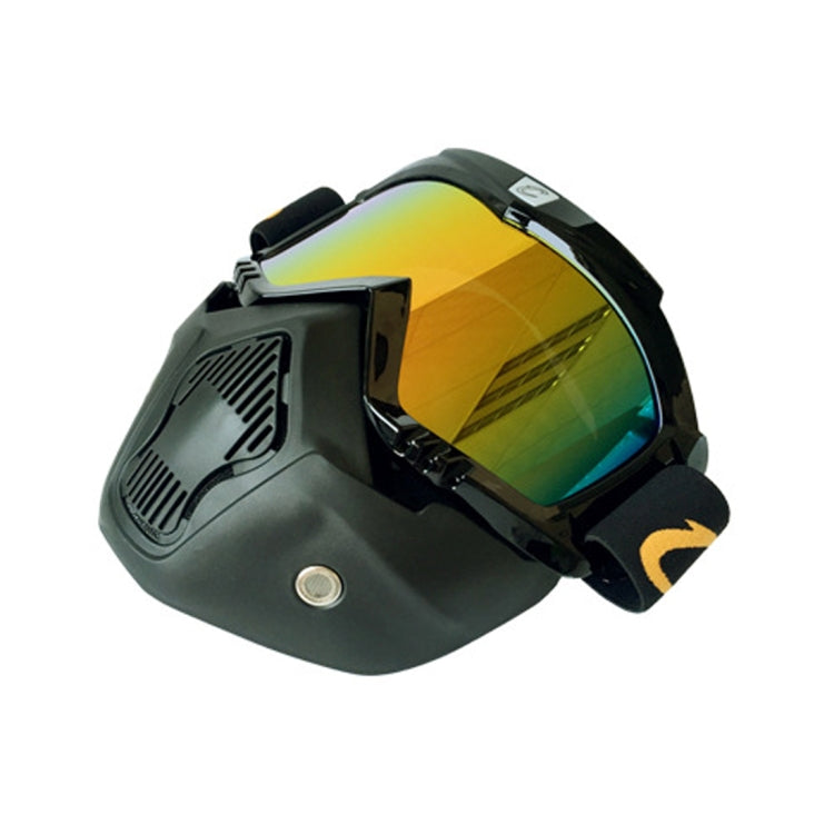 Occhiali da moto con maschera da equitazione per casco da motociclista, occhiali da fuoristrada resistenti al vento e alla sabbia, maschere rimovibili