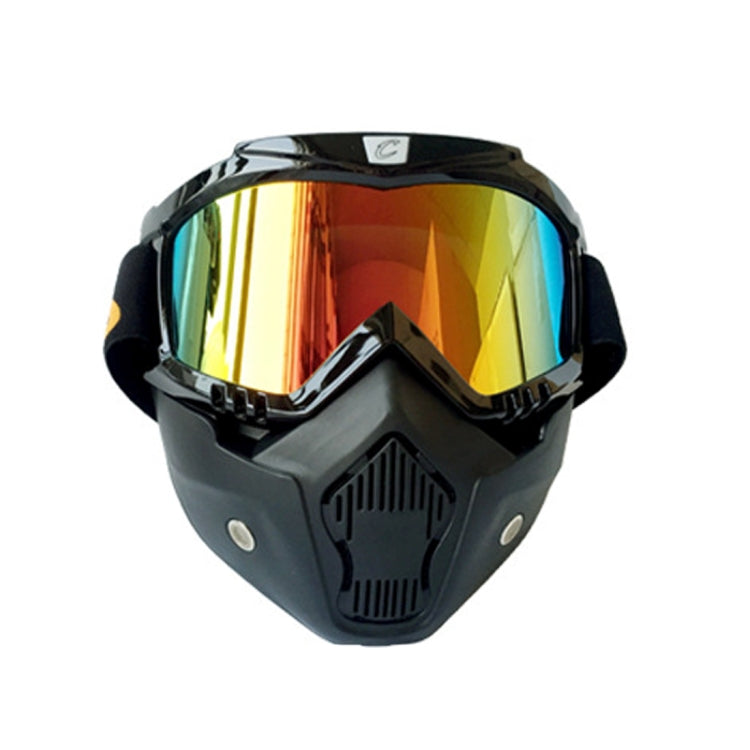 Occhiali da moto con maschera da equitazione per casco da motociclista, occhiali da fuoristrada resistenti al vento e alla sabbia, maschere rimovibili