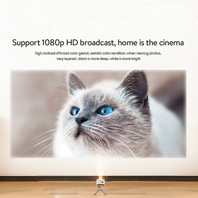 P07-D Mini Proiettore LED Bluetooth Home Theater Android da 50 lumen con telecomando, supporto Micro SD e Micro USB, WiFi e uscita audio