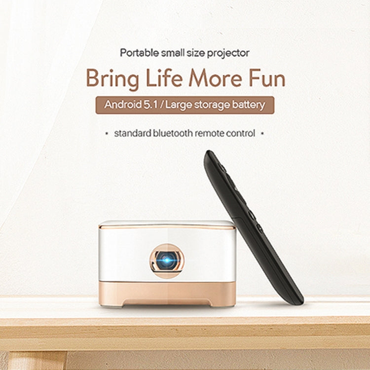 P07-D Mini Proiettore LED Bluetooth Home Theater Android da 50 lumen con telecomando, supporto Micro SD e Micro USB, WiFi e uscita audio