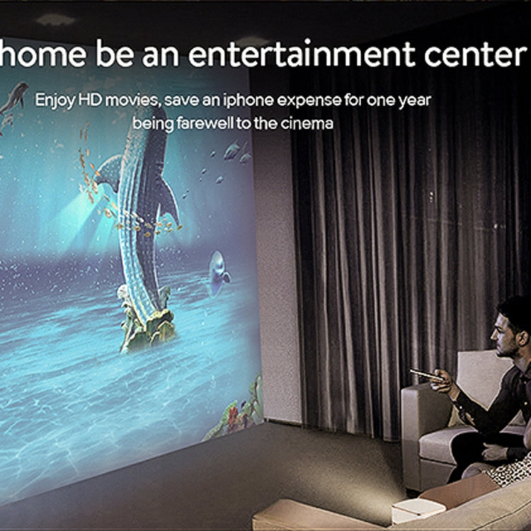 P07-D Mini Proiettore LED Bluetooth Home Theater Android da 50 lumen con telecomando, supporto Micro SD e Micro USB, WiFi e uscita audio