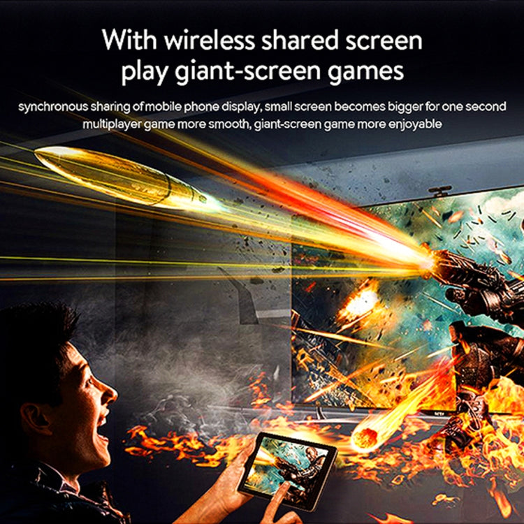 P07-D Mini Proiettore LED Bluetooth Home Theater Android da 50 lumen con telecomando, supporto Micro SD e Micro USB, WiFi e uscita audio