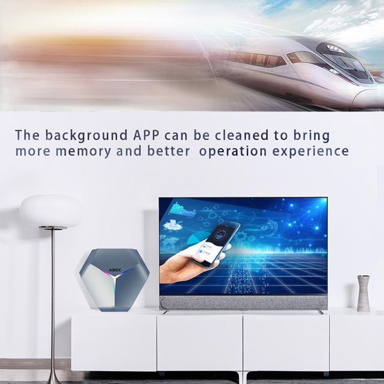 A95X F4 8K UHD Smart TV BOX Lettore multimediale Android 10.0 con telecomando, Amlogic S905X4 Quad Core Cortex-A55 fino a 2,0 GHz, RAM: 4 GB, ROM: 32 GB, WiFi 2,4 GHz/5 GHz, Bluetooth, presa EU (blu metallizzato), 4GB+32GB