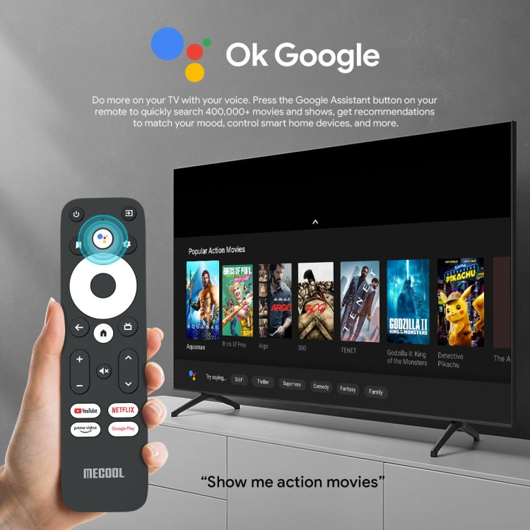 MECOOL KM2 Plus 4K Smart TV BOX Lettore multimediale Android 11.0 con telecomando, Amlogic S905X2 Quad Core, RAM: 2 GB, ROM: 16 GB, presa EU, KM2 Plus