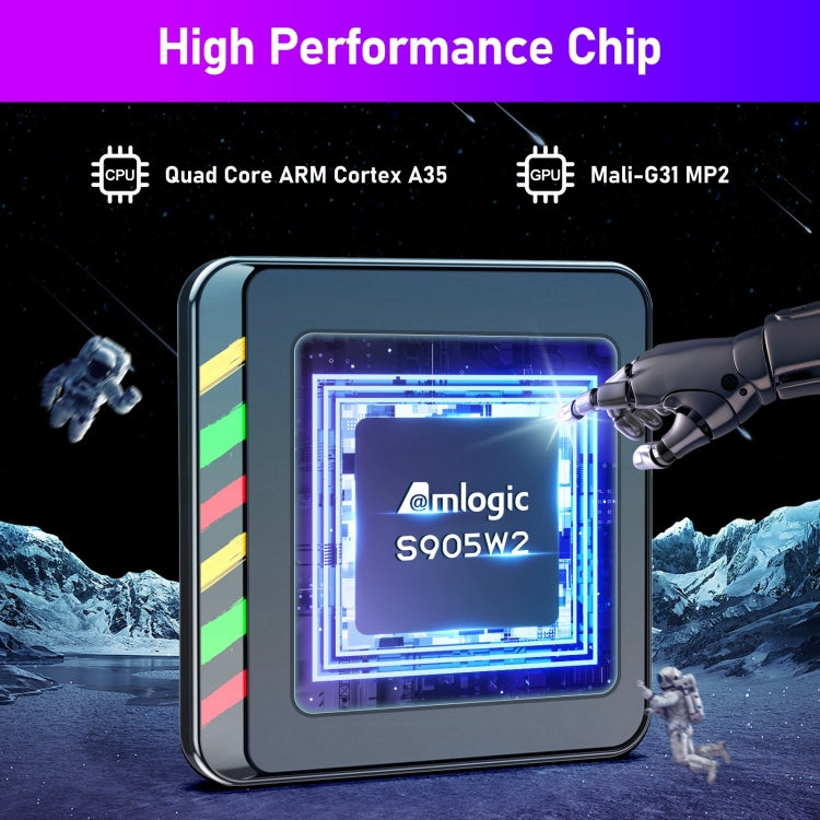 H96 Max W2 4K Ultra HD Android 11.0 Smart TV Box con telecomando, Amlogic S905W2 Quad-Core, 4GB+64GB, 4GB+64GB