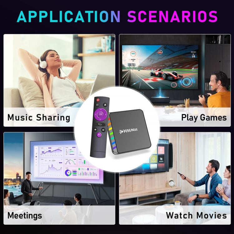 H96 Max W2 4K Ultra HD Android 11.0 Smart TV Box con telecomando, Amlogic S905W2 Quad-Core, 4GB+64GB, 4GB+64GB