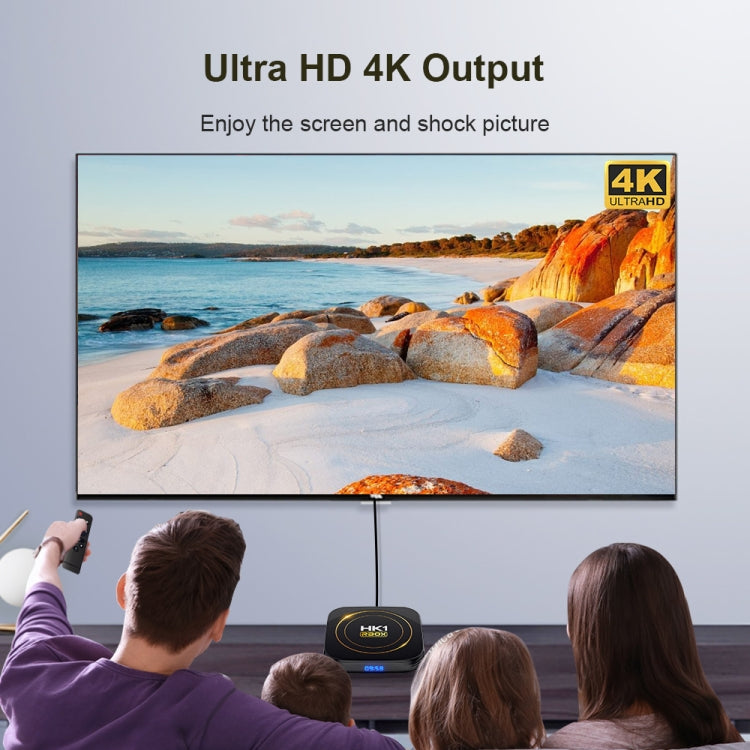 HK1 RBOX-H8S 4K Ultra HD Android 12.0 Smart TV Box con telecomando, Allwinner H618 Quad-Core, 4GB+64GB, 4GB+64GB