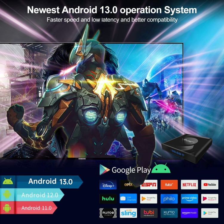 X88 Pro 13 Android 13.0 Smart TV Box con telecomando, RK3528 Quad-Core, 2GB+16GB, 2GB+16GB
