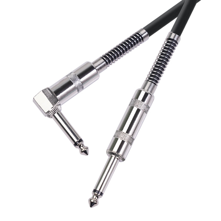 TC048SL Cavo audio per chitarra elettrica da 6,35 mm con spina dritta a gomito, 1.8m, 3m, 6m, 10m