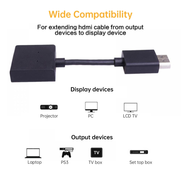 Adattatore convertitore linea di estensione placcato oro ruotabile da maschio a femmina HDMI 4K