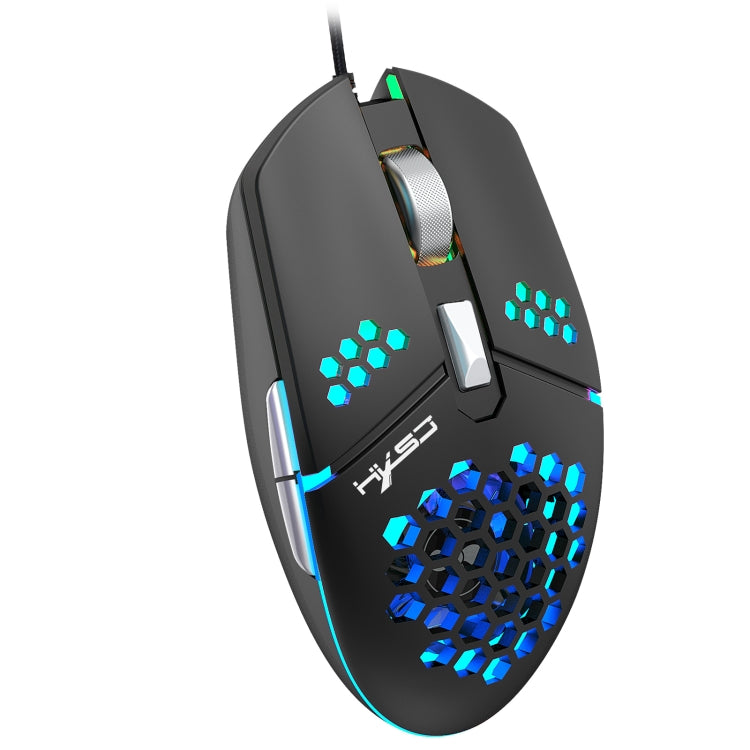 HXSJ J400 Mouse cablato da gioco con ventola di raffreddamento a 6 tasti 8000 DPI RGB, J400