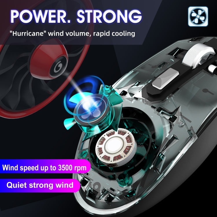HXSJ J400 Mouse cablato da gioco con ventola di raffreddamento a 6 tasti 8000 DPI RGB, J400