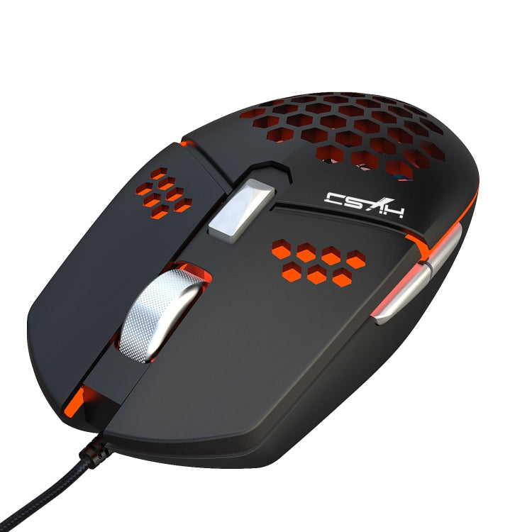 HXSJ J400 Mouse cablato da gioco con ventola di raffreddamento a 6 tasti 8000 DPI RGB, J400