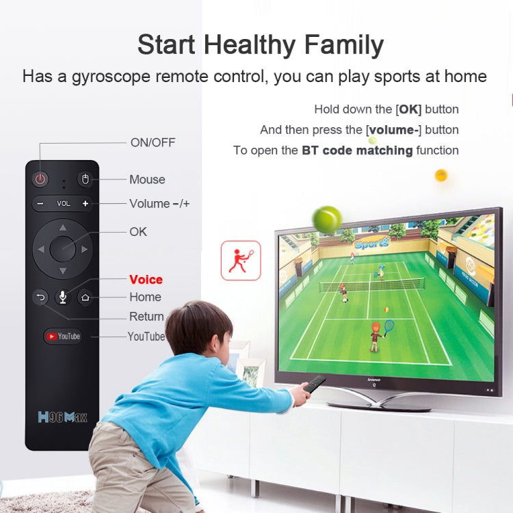 H96 Max 8K Smart TV BOX Lettore multimediale Android 11.0 con telecomando, Quad Core RK3566, RAM: 4 GB, ROM: 32 GB, doppia frequenza 2,4 GHz WiFi / 5G, 4GB+32GB, US Plug, 4GB+32GB, EU Plug, 4GB+32GB, UK Plug, 4GB+32GB, AU Plug