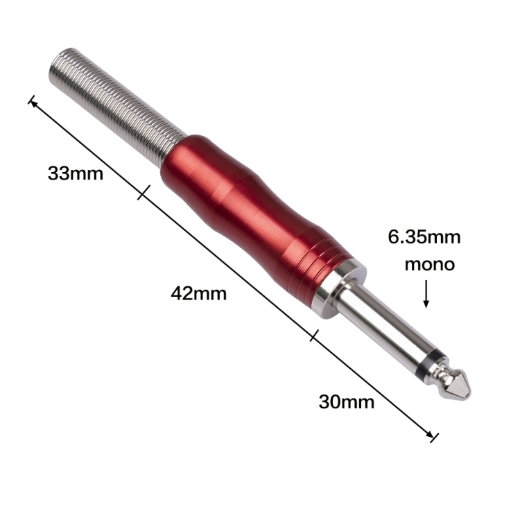 BLS01 Spina per cavo audio per chitarra mono da 6,35 mm con saldatura fai-da-te
