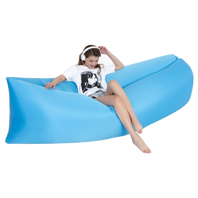 Materassino gonfiabile per erba da spiaggia con divano gonfiabile per acqua pigra portatile da esterno, dimensioni: 200 x 70 cm, 200 x 70cm Sky Blue, 200 x 70cm Black, 200 x 70cm Green, 200 x 70cm Pink, 200 x 70cm Rose Red, 200 x 70cm Sapphire Blue