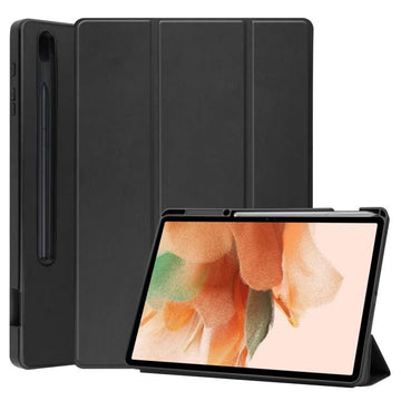 Fondina Smart Tablet Custer Pattern in TPU di colore puro con funzione sleep e supporto a 3 pieghe e slot per penna, For Samsung Galaxy Tab S7 Lite T730 / T735