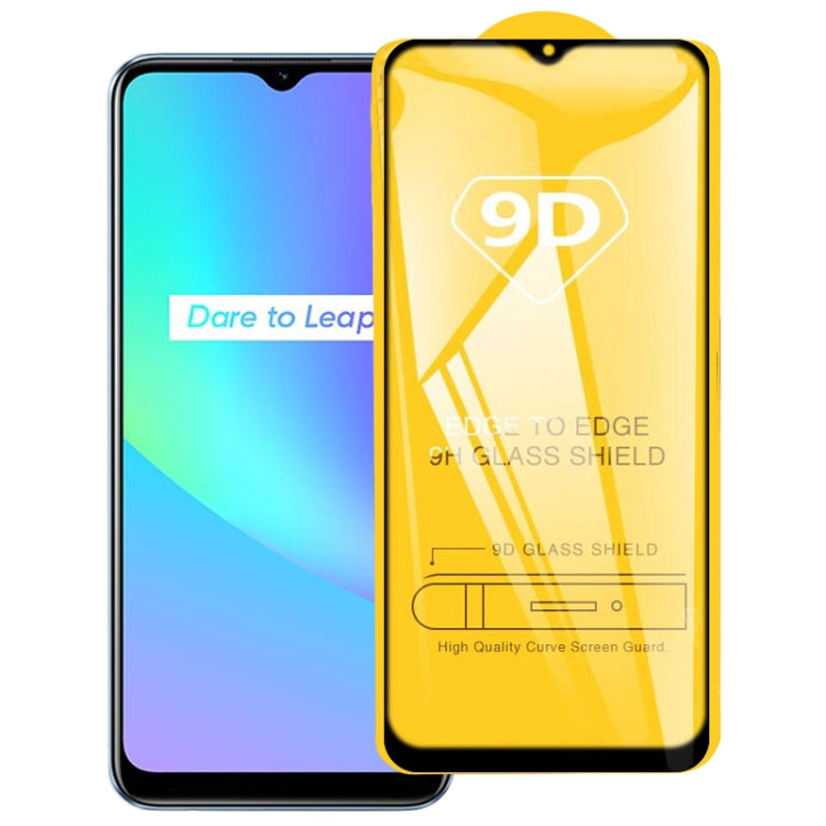 Pellicola in vetro temperato a schermo intero con colla intera 9D, For OPPO Realme C25 (1 PC), For OPPO Realme C21 (1 PC), For OPPO Realme C12 (1 PC), For OPPO Realme Q3 Pro Carnival / Q3 Pro 5G (1 PC), For OPPO Realme C20 (1 PC)