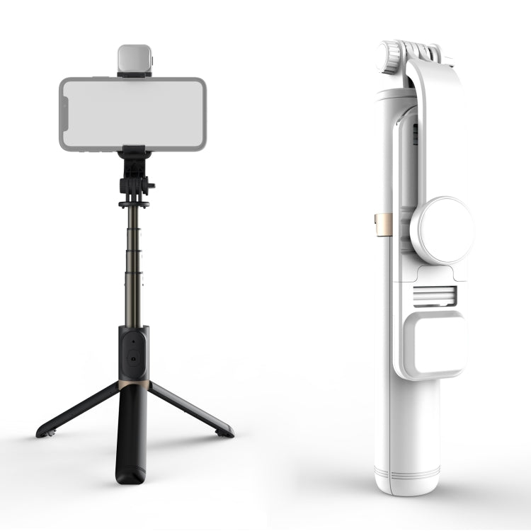 Q03S Fill Light Bluetooth Selfie Stick Treppiede Supporto per telefono cellulare, Q03S(Black), Q03S(White)