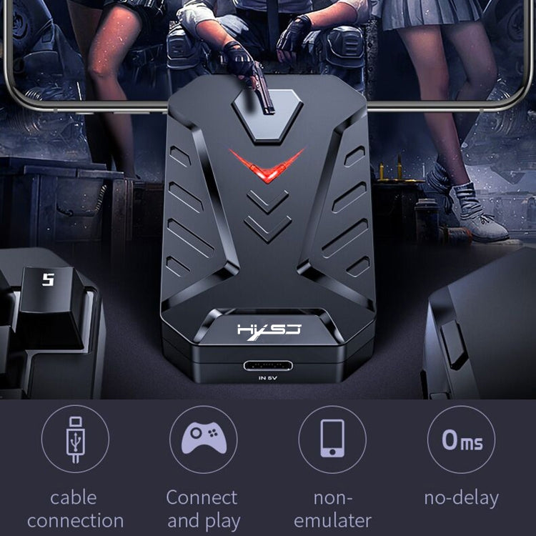 Convertitore mouse tastiera HXSJ P8+V100+J900 + tastiera con una sola mano + set mouse da gioco di programmazione, P8+V100+A883