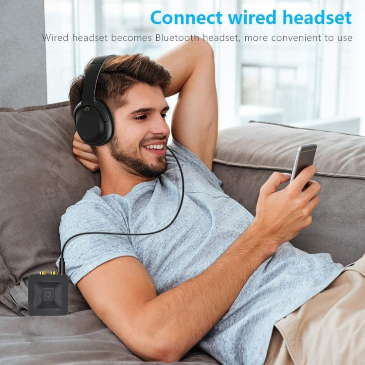 YQ-863 Adattatore audio digitale-analogico da fibra ottica a RCA da 3,5 mm Ricevitore Bluetooth 5.1, YQ-863