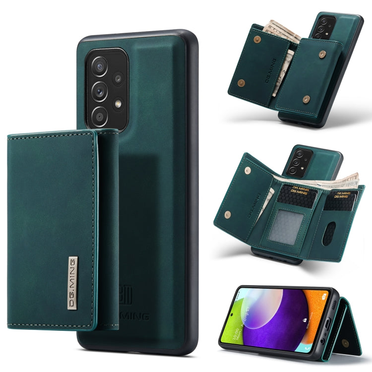 DG.MING M1 Series 3-Fold Multi Card Wallet + Cover posteriore magnetica Custodia antiurto con funzione di supporto, For Samsung Galaxy A02s, For Samsung Galaxy A32 5G, For Samsung Galaxy A42 5G, For Samsung Galaxy A52 5G / 4G