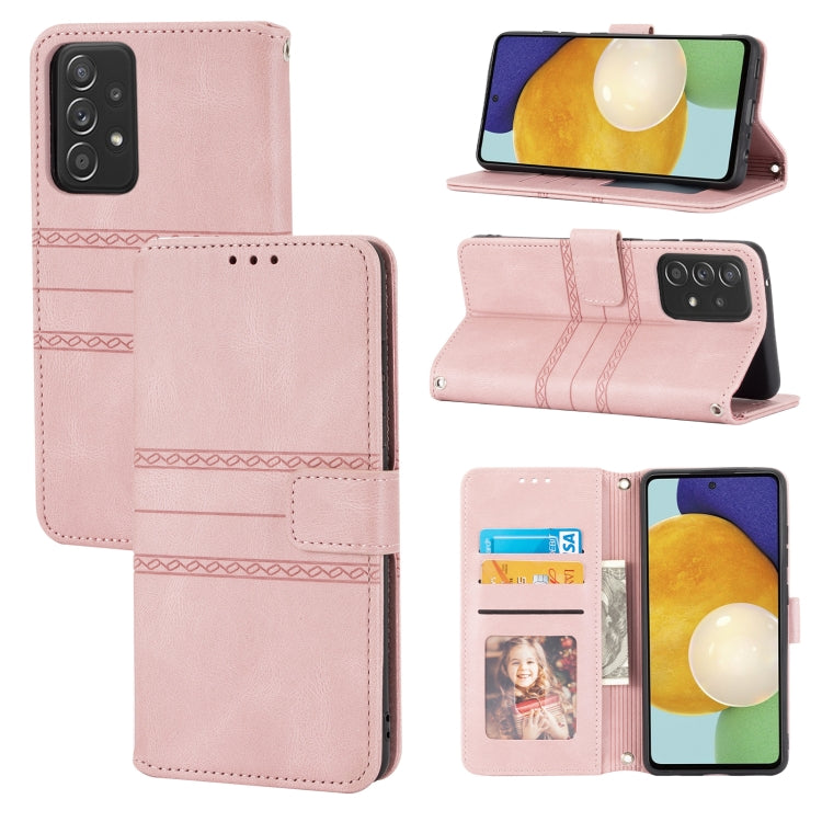 Custodia in pelle a vibrazione orizzontale in PU + TPU con fibbia magnetica a righe in rilievo con supporto e slot per schede e portafoglio e cornice per foto e imbracatura, For Samsung Galaxy S20 FE 5G, For Samsung Galaxy S21 5G