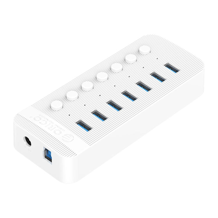 ORICO CT2U3-7AB-WH 7 in 1 HUB USB multiporta con strisce di plastica con interruttori individuali,, CT2U3-7AB-BK UK Plug, CT2U3-7AB-WH UK Plug, CT2U3-7AB-BK EU Plug, CT2U3-7AB-WH EU Plug, CT2U3-7AB-BK AU Plug, CT2U3-7AB-WH AU Plug