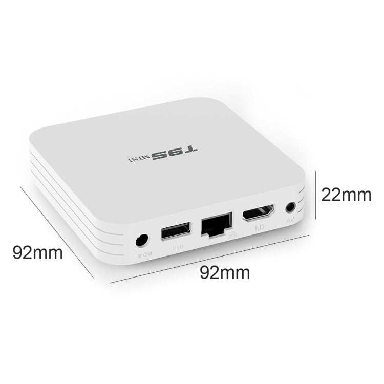 T95MINI 4K HD Network TV Set Top Box, Android 10.0, Allwinner H313 Quad Core 64-bit Cortex-A53, 1GB + 8GB, Supporto 2.4G WiFi, HDMI, AV, LAN, USB 2.0,, EU Plug, US Plug, UK Plug, AU Plug