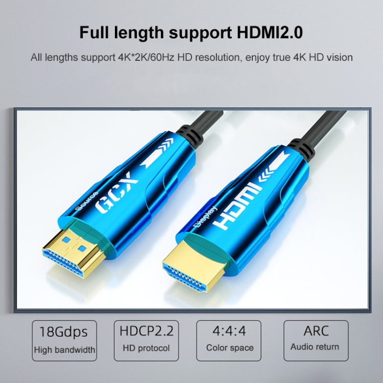 Cavo ottico attivo da HDMI 2.0 maschio a HDMI 2.0 maschio 4K HD, 1.8m(Blue), 3m(Blue), 5m(Blue), 10m(Blue), 15m(Blue), 20m(Blue), 30m(Blue), 50m(Blue), 100m(Blue)