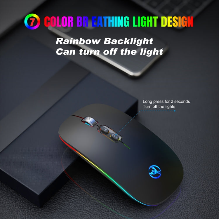 HXSJ M103FG 1600 dpi regolabile 2.4G + Bluetooth RGB Light Mouse wireless, 2.4G + BT5.1