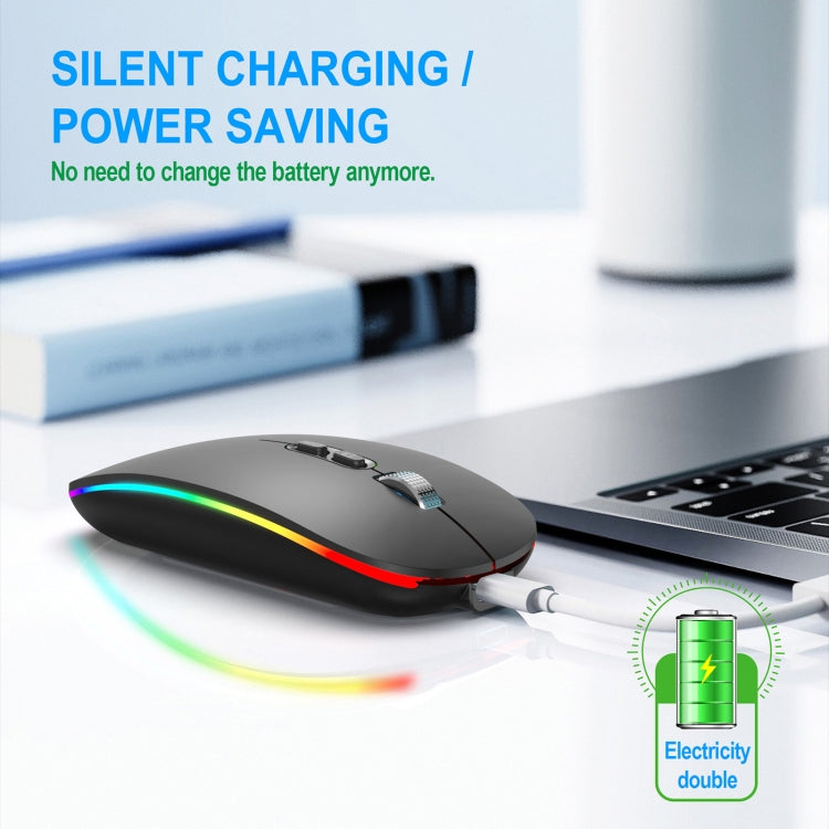 HXSJ M103FG 1600 dpi regolabile 2.4G + Bluetooth RGB Light Mouse wireless, 2.4G + BT5.1