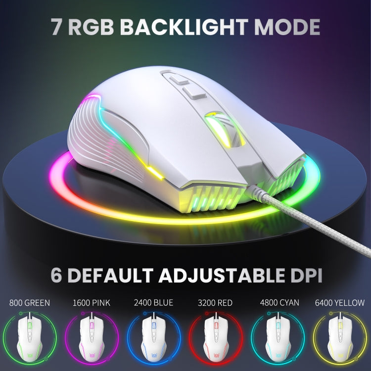 Mouse cablato con illuminazione RGB ONIKUMA CW905, CW905 Wired Mouse(Red Orange Green), CW905 Wired Mouse(Purple), CW905 Wired Mouse(White), CW905 Wired Mouse(Pink), CW905 Wired Mouse(Black), CW905 Wired Mouse(Peach)