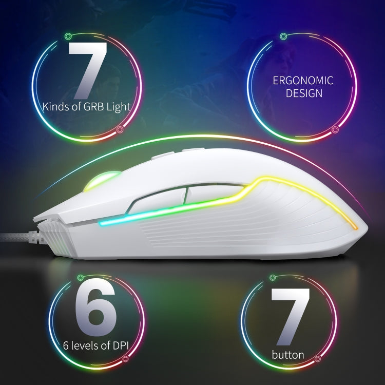 Mouse cablato con illuminazione RGB ONIKUMA CW905, CW905 Wired Mouse(Red Orange Green), CW905 Wired Mouse(Purple), CW905 Wired Mouse(White), CW905 Wired Mouse(Pink), CW905 Wired Mouse(Black), CW905 Wired Mouse(Peach)
