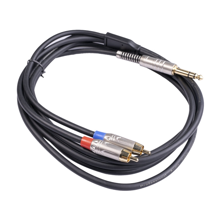 Cavo audio maschio da 6,35 mm a doppio RCA maschio, 1.8m, 3m