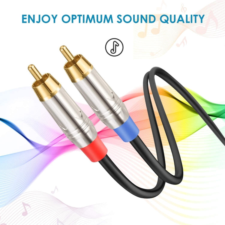 Cavo audio maschio da 6,35 mm a doppio RCA maschio, 1.8m, 3m