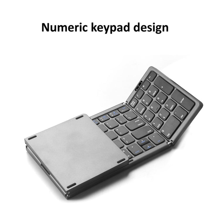 B089 Tastiera pieghevole Bluetooth con numeri, B089(Silver), B089 (Black)