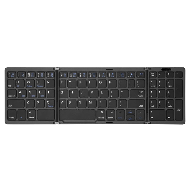 B089 Tastiera pieghevole Bluetooth con numeri, B089(Silver), B089 (Black)