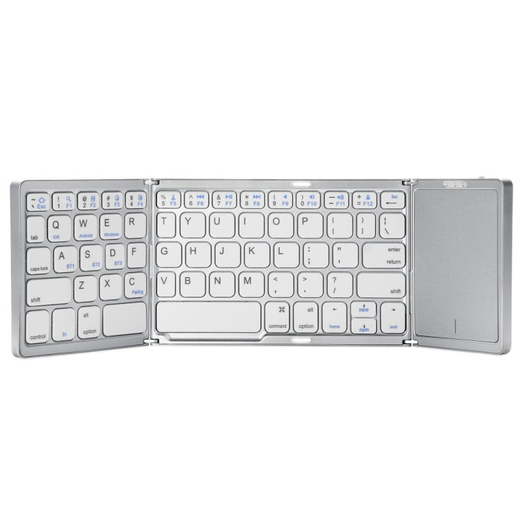 B089T Tastiera pieghevole Bluetooth ricaricabile con touchpad, B089T(Grey), B089T (Silver), B089T (Black)