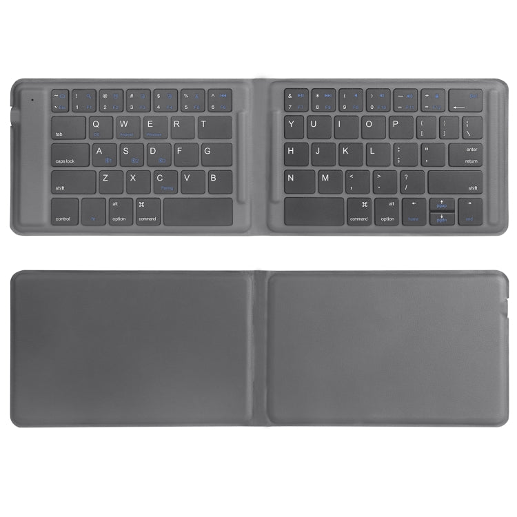 Tastiera Bluetooth pieghevole in pelle G2104, G2104(Grey)