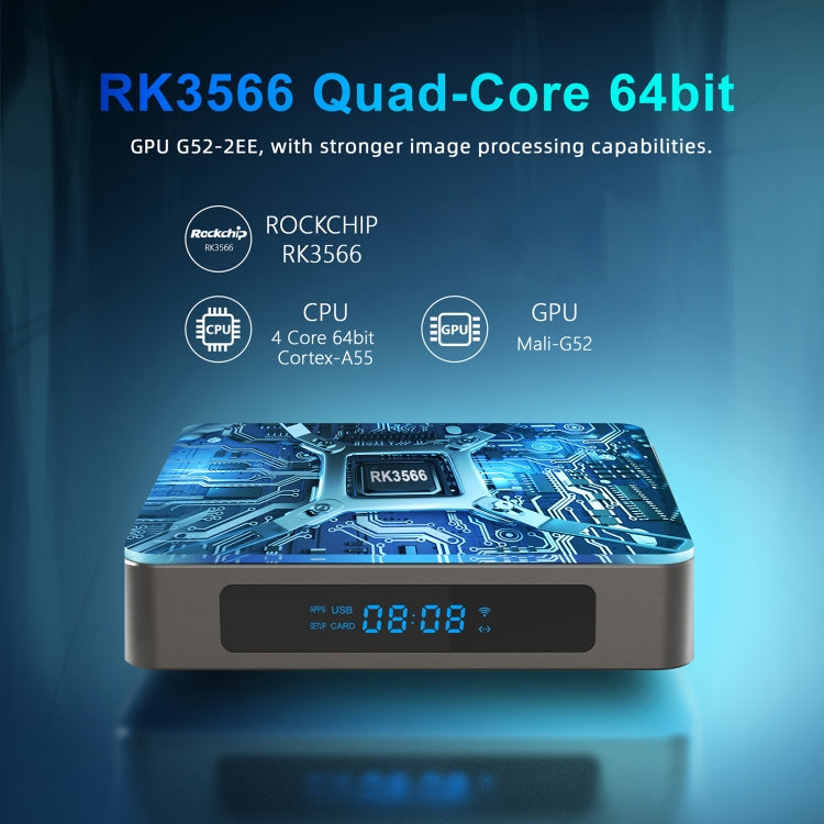 X96 X6 8K Smart TV BOX Lettore multimediale Android 11.0, RK3566 Quad Core ARM Cortex A55, RAM: 8 GB, ROM: 128 GB, 8GB+128GB, EU Plug, 8GB+128GB, US Plug, 8GB+128GB, UK Plug