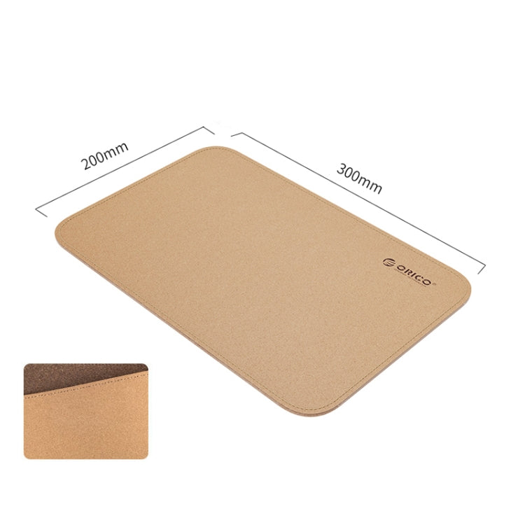 Tappetino per mouse bifacciale ORICO, dimensioni: 200 x 300 mm, Cork + Coffee, Cork + Pink PU, Cork + Grey PU