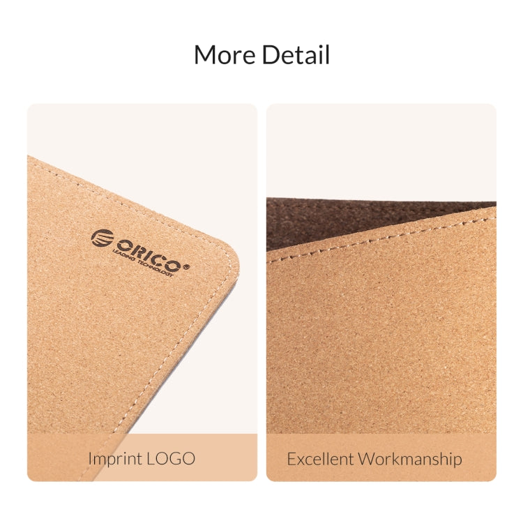 Tappetino per mouse bifacciale ORICO, dimensioni: 300 x 600 mm, Cork + Coffee, Cork + Pink PU, Cork + Grey PU