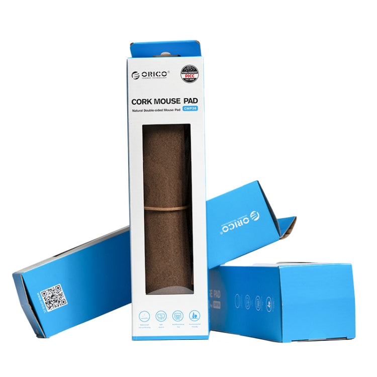 Tappetino per mouse bifacciale ORICO, dimensioni: 300 x 600 mm, Cork + Coffee, Cork + Pink PU, Cork + Grey PU